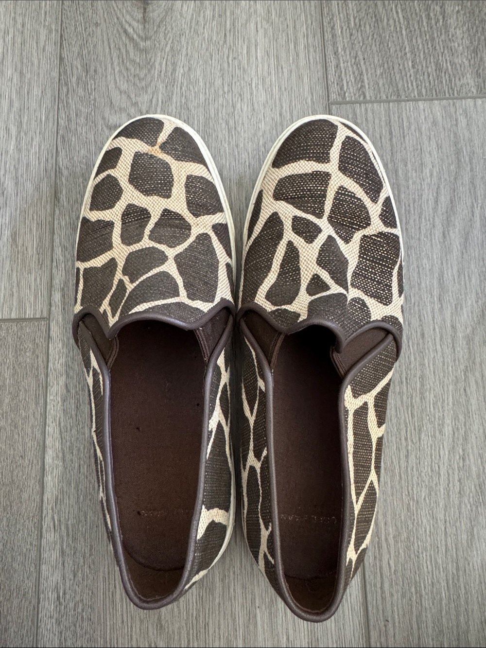 Cole Haan Brown & Cream Giraffe-Print Slip-On Sneakers